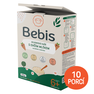 Bebis Kojenecká kaše s ovčím mlékem - Kukuřičná s karotkou, 200 g, sleva 10%