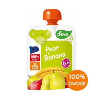 DEVA Ovocná kapsička 100% ovoce Hruška a Banán